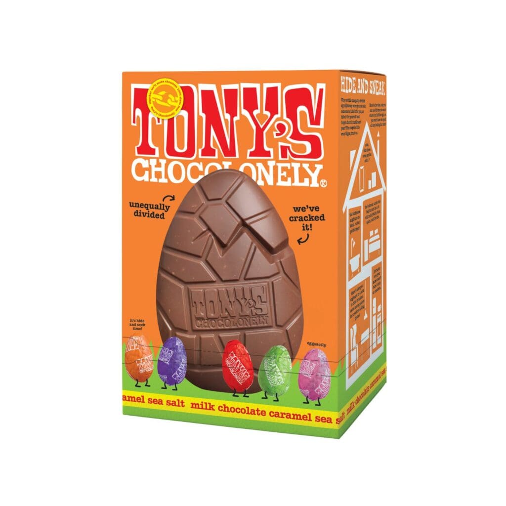 Tony's Chocolonely Hollow Milk Caramel Sea Salt Easter Egg & Mini Eggs
