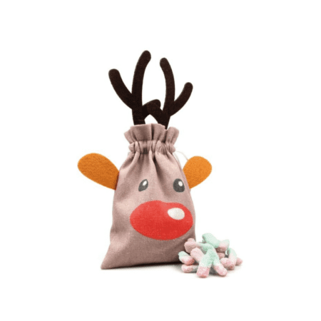 BON BONS REINDEER DRAWSTRING BAG