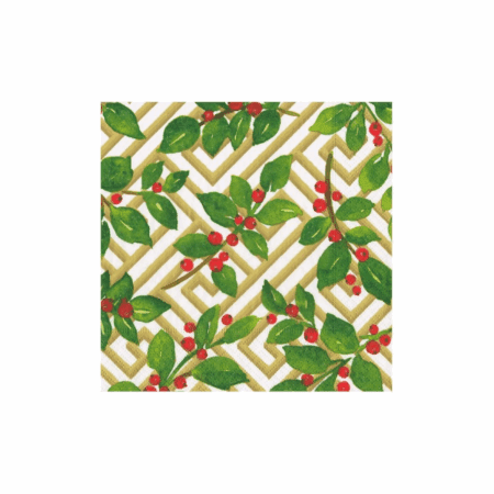 Caspari Holly Napkins
