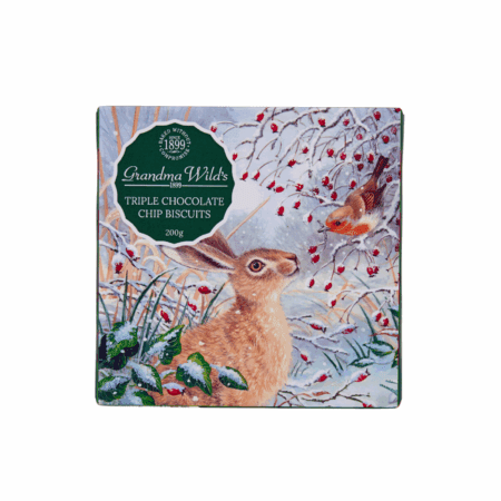 Grandma Wild's Robin and Hare Box with Triple Chocolate Chip Biscuits