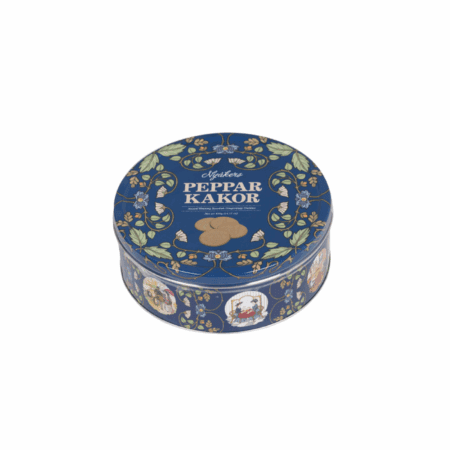 Nyakers Swedish Ginger Heart Biscuits in Blue Tin