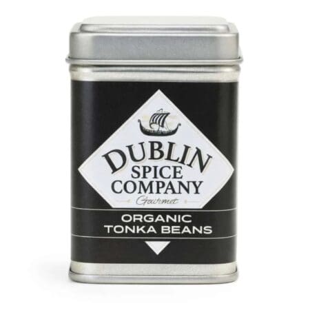 Dublin Spice Company Organic Whole Tonka Beans, premium aromatic spice with vanilla and almond notes for baking and desserts.